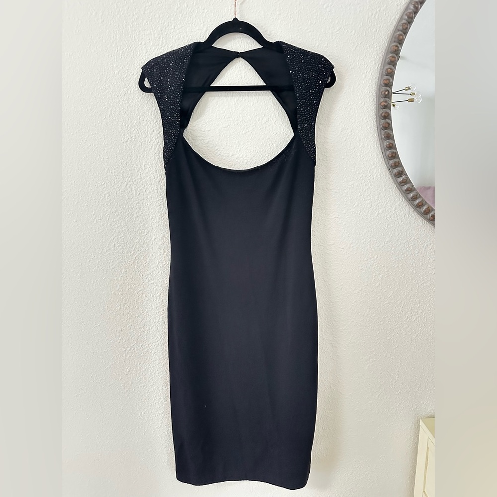 St. John Evening Caviar Knit  Black Dress Sz 10